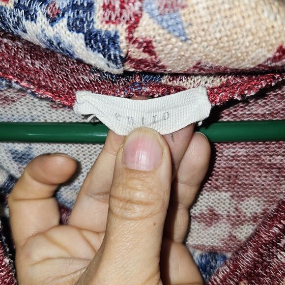 Entro Southwestern Fringe Poncho Sweater Cardigan One Size Fits Most Pockets - Picture 3 of 8